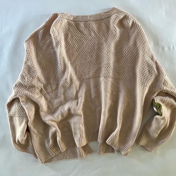 Floral Embellished Beige Sweater - Picture 6 of 6